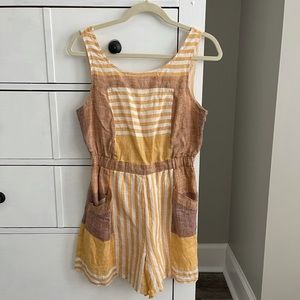 Striped yellow romper
